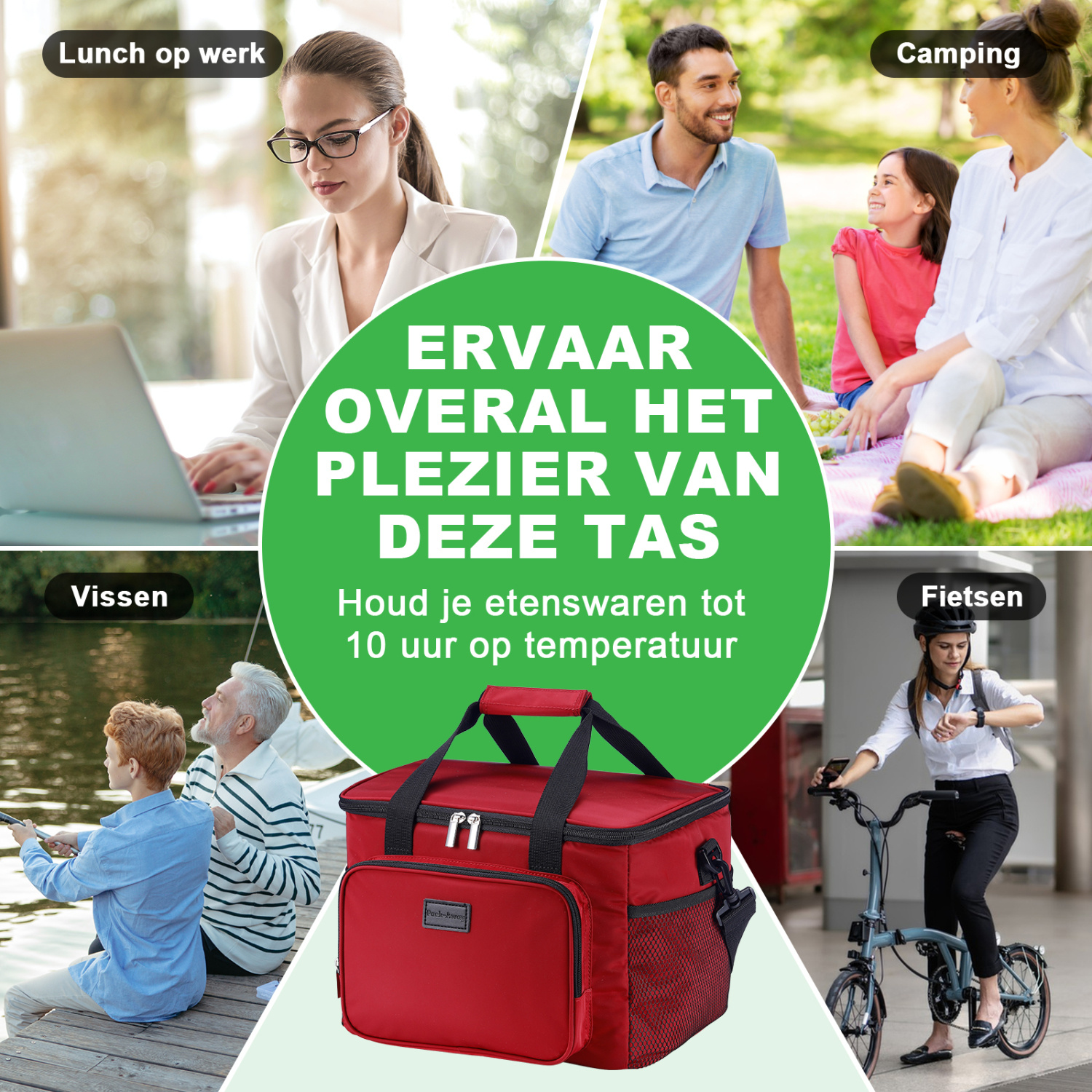 Brisby Packaway 4 Laags Geïsoleerde Koeltas - Lunchtas 15 liter