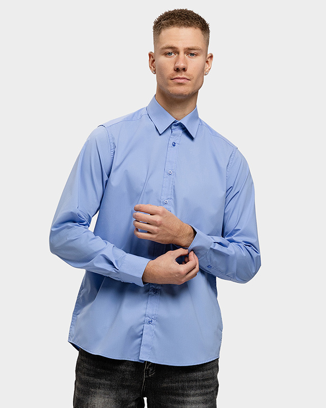 Lemon  Soda Men Stretch Poplin Shirt knoopjes
