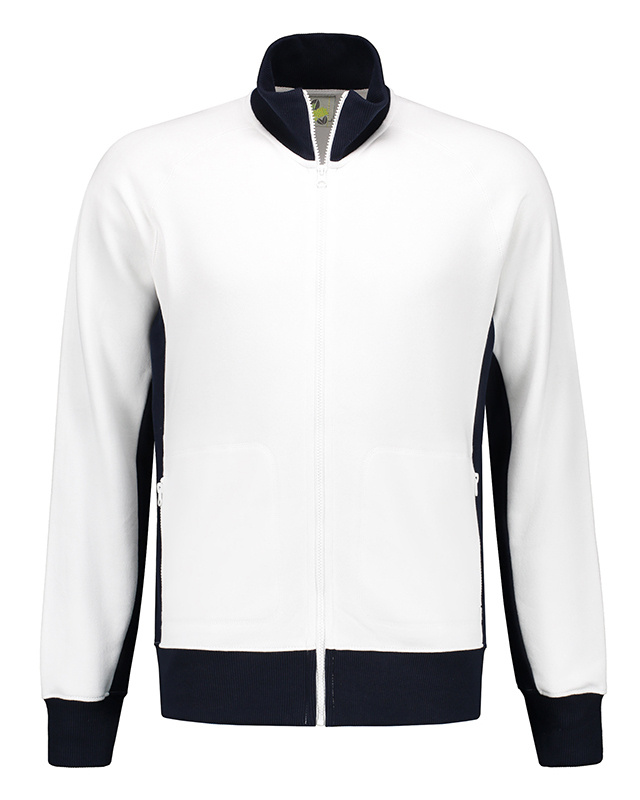 Lemon  Soda Men Contrast Cardigan twee kleurig full zip vest