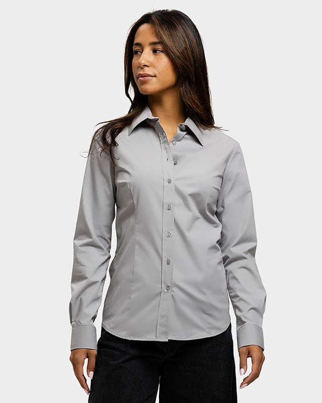 Lemon  Soda Ladies Stretch Poplin Shirt lange mouwen