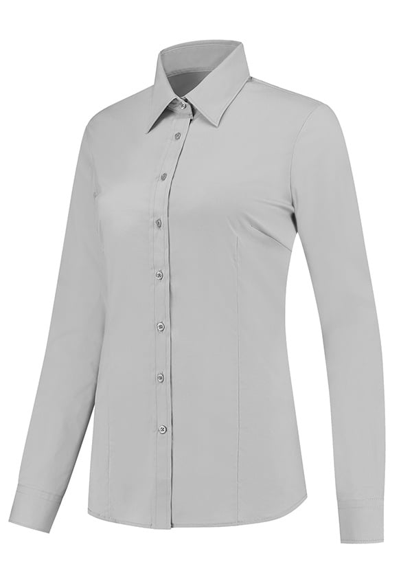Lemon  Soda Ladies Stretch Poplin Shirt lange mouwen