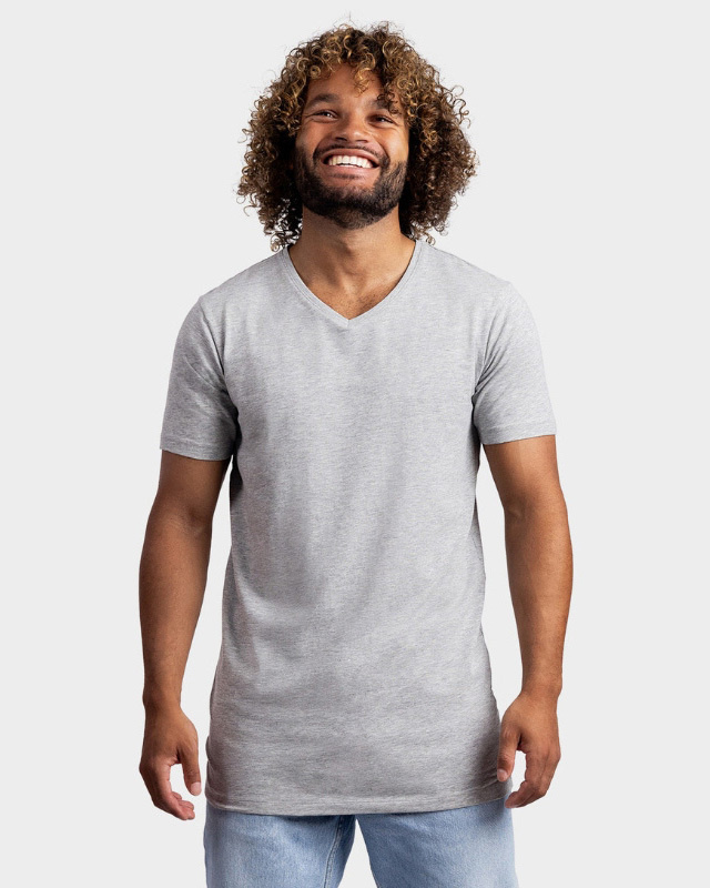 Lemon  Soda Men Fine Cotton Elastane V-neck T-shirt korte mouwen