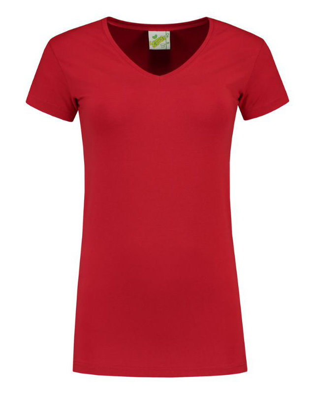 Lemon  Soda Ladies Cotton Elastane Vneck T-shirt korte mouwen
