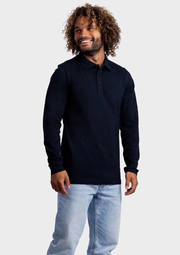 Lemon  Soda Men Cotton Elastane Long Sleeve Polo