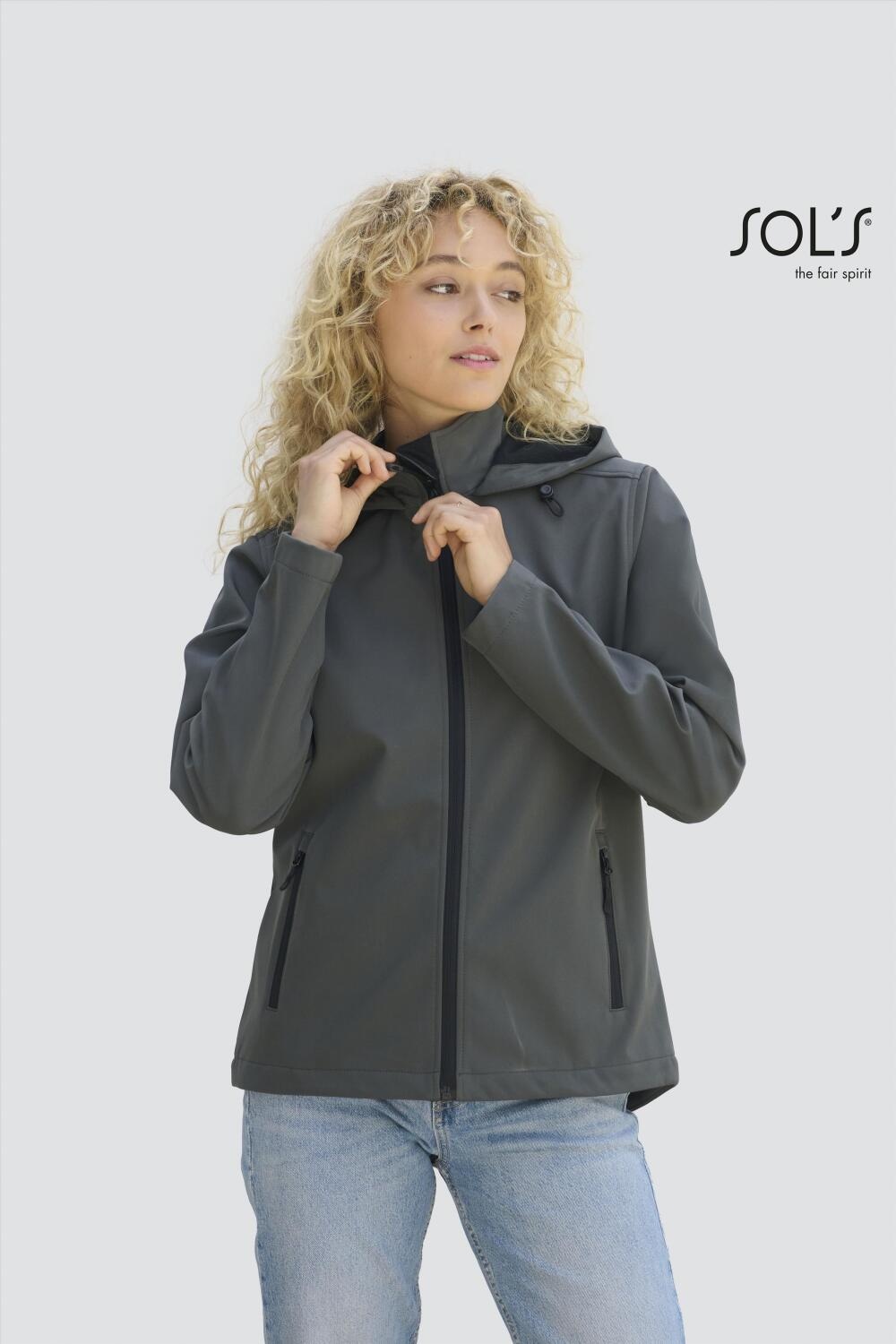 SOL'S Sol's Race Hooded Women Softshell Jackets Full-Zip Hooded