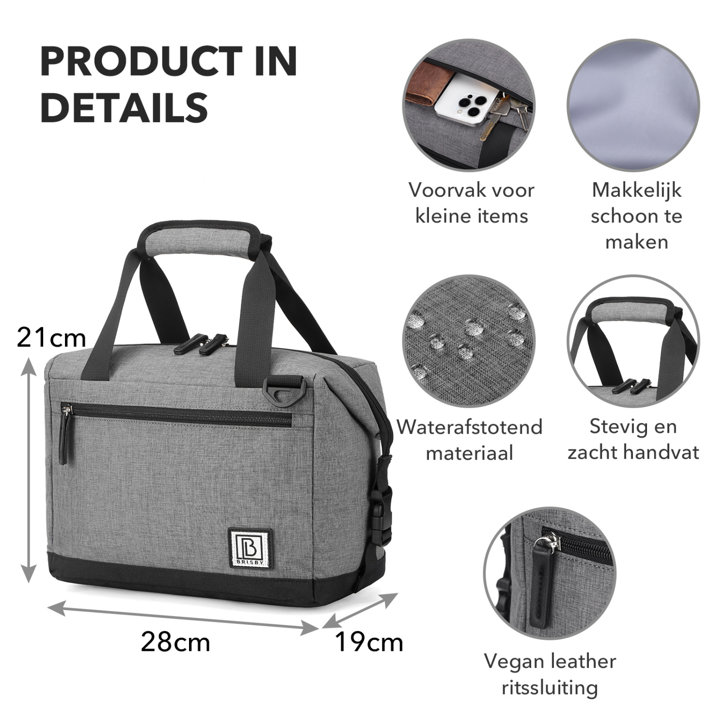Brisby Brisby 4 Laags Geïsoleerde Koeltas - Lunchtas 12 Liter - Extra Ruimte Uitvouwbaar