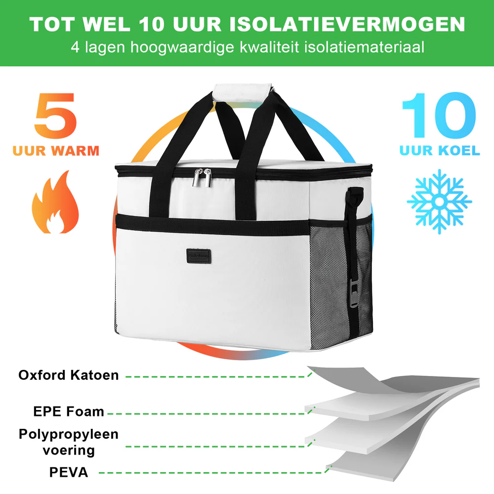 Brisby Packaway 4 Laags Geïsoleerde Koeltas - Lunchtas 30 liter