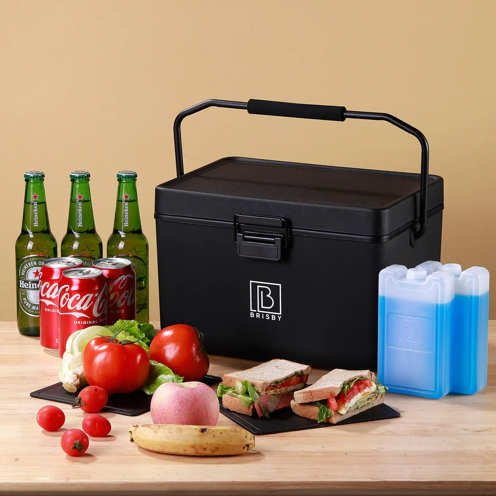 Brisby Brisby Koelbox - Frigobox - 12L  – Incl. Ergonomisch draaghandvat - Dividers - Snijplanken - Tot maximaal 40 uur isolatie - Incl. 2 koelelementen van 200ml
