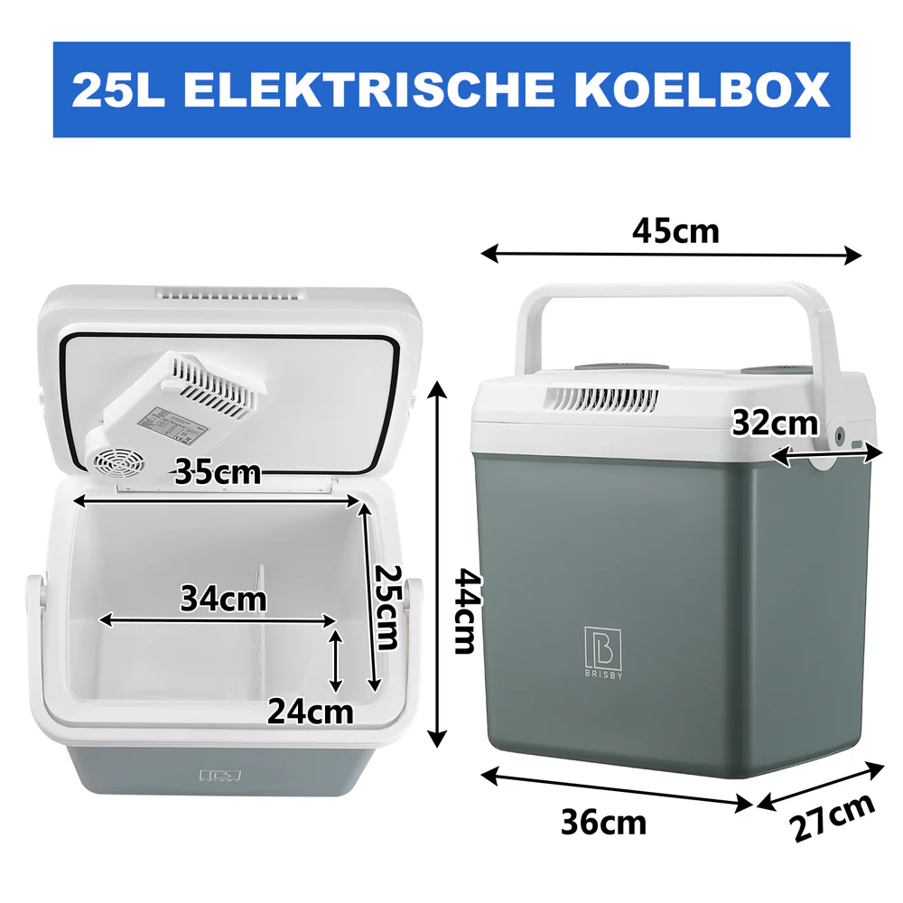 Brisby Brisby Elektrische Koelbox – 25 L – Compact, krachtig en stil – Voor auto en camping