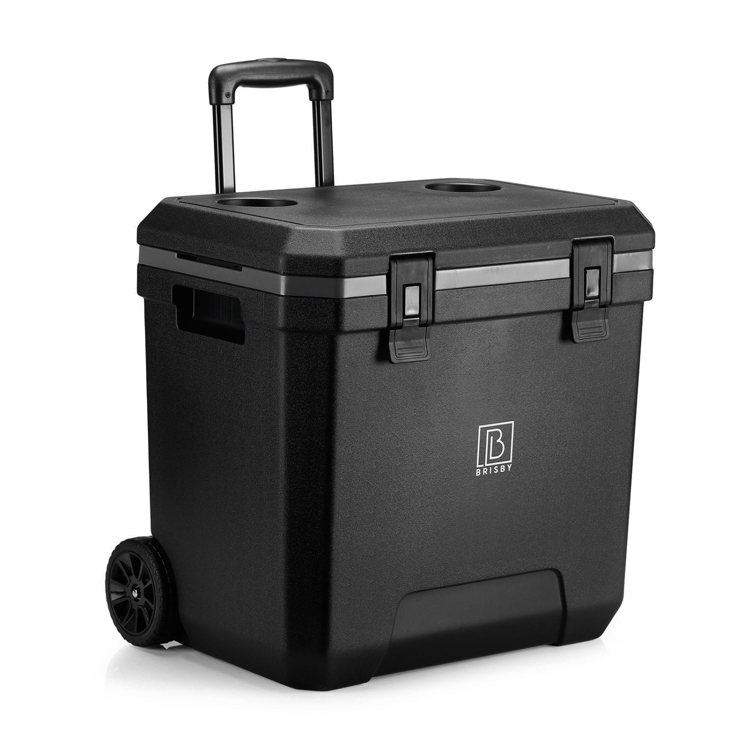 Brisby Koelbox 40 liter zwart met wielen en telescopisch handvat