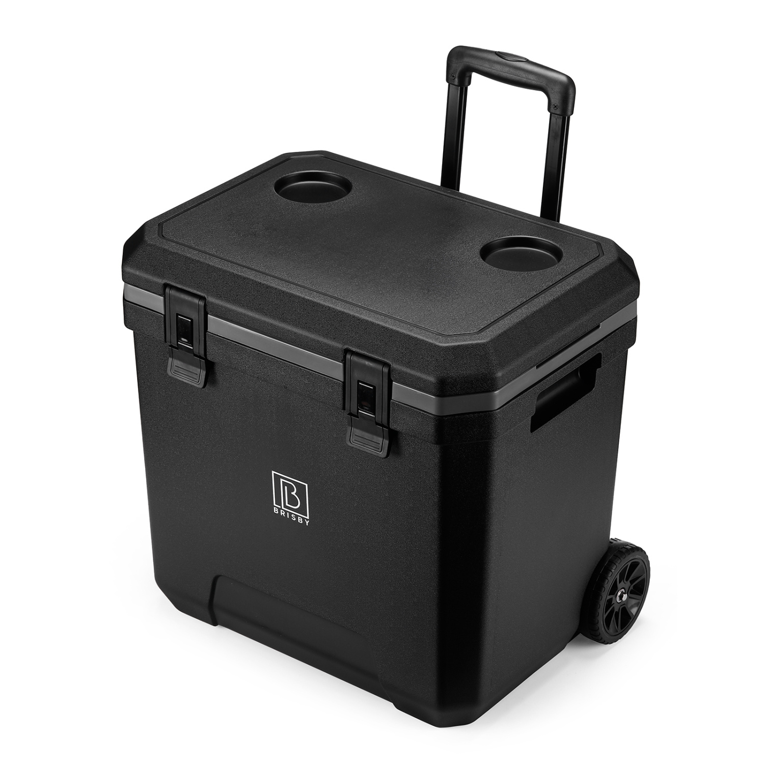 Brisby Koelbox 40 liter zwart met wielen en telescopisch handvat