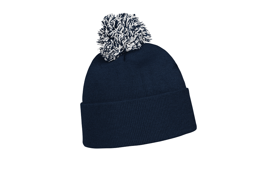 The Headwear Professionals Acrylic Beanie With Pom Pom With Roll Up 4256