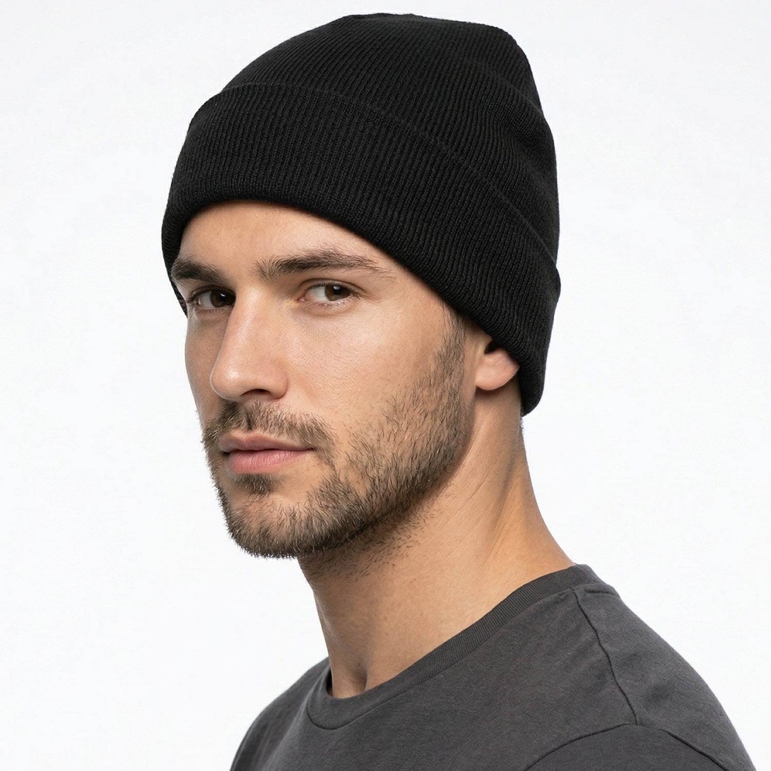 The Headwear Professionals Acrylic Beanie With Roll Up 4262