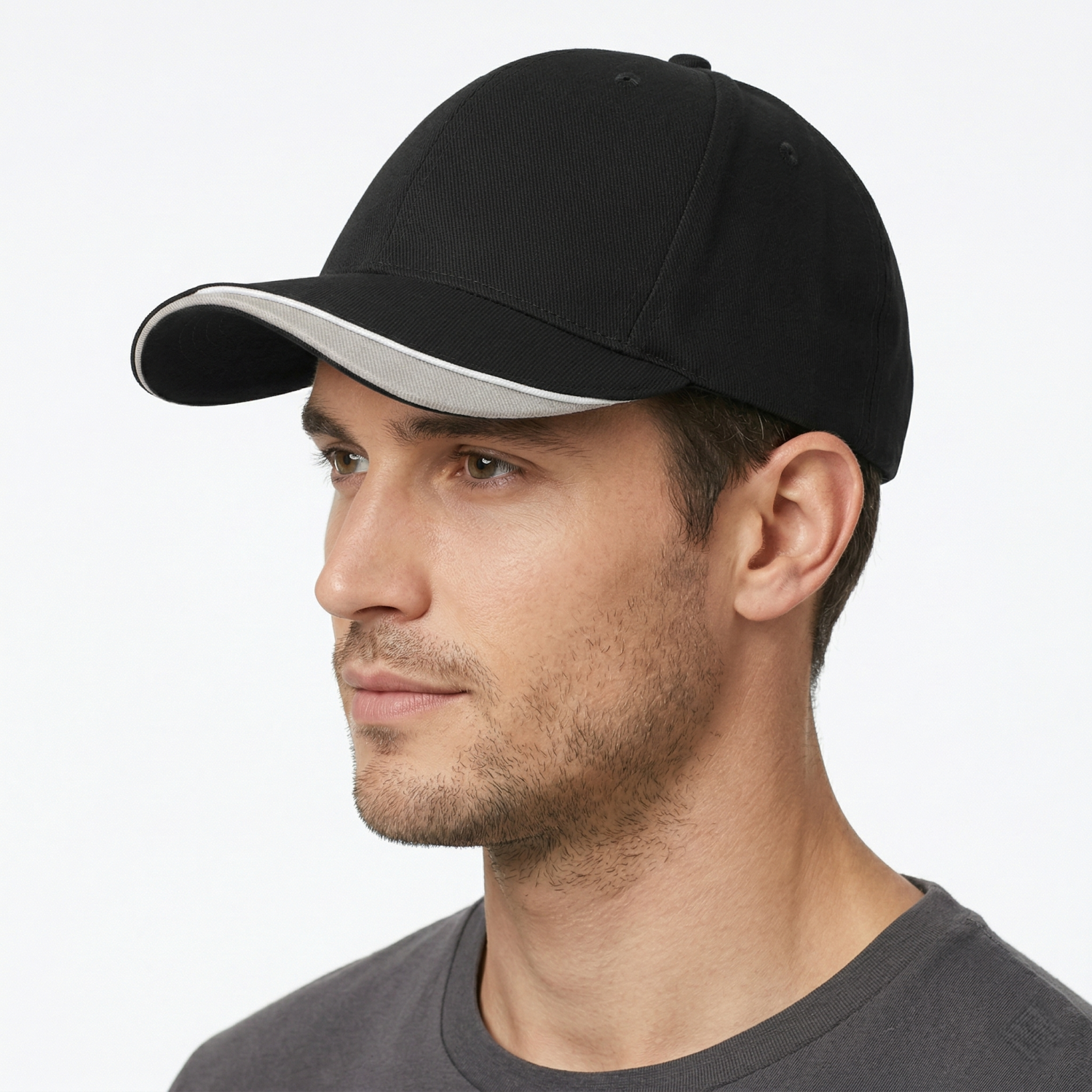 The Headwear Professionals Brushed Heavy Cotton With Indented Peak 4167