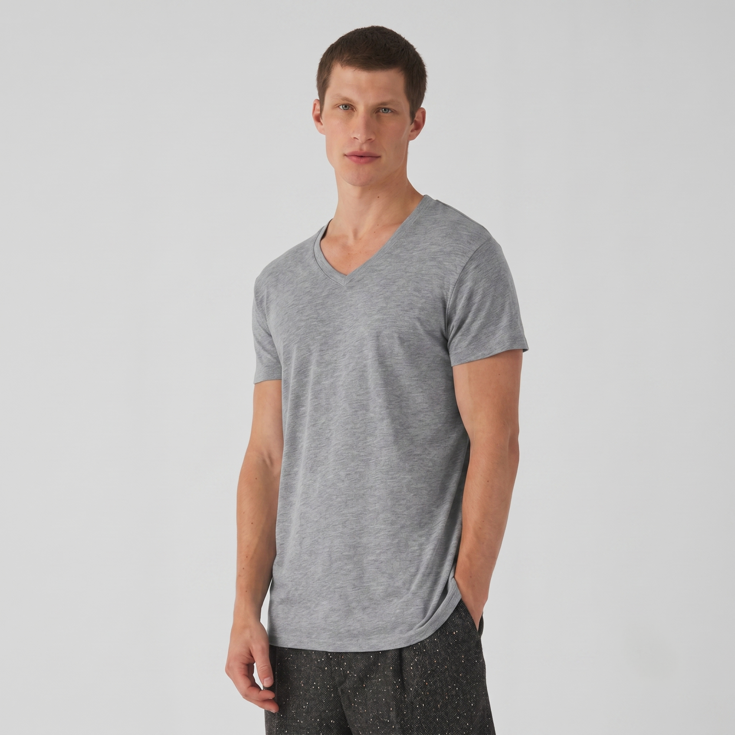B&C Collection kleding bedrukken B&C Triblend V-neck T Men