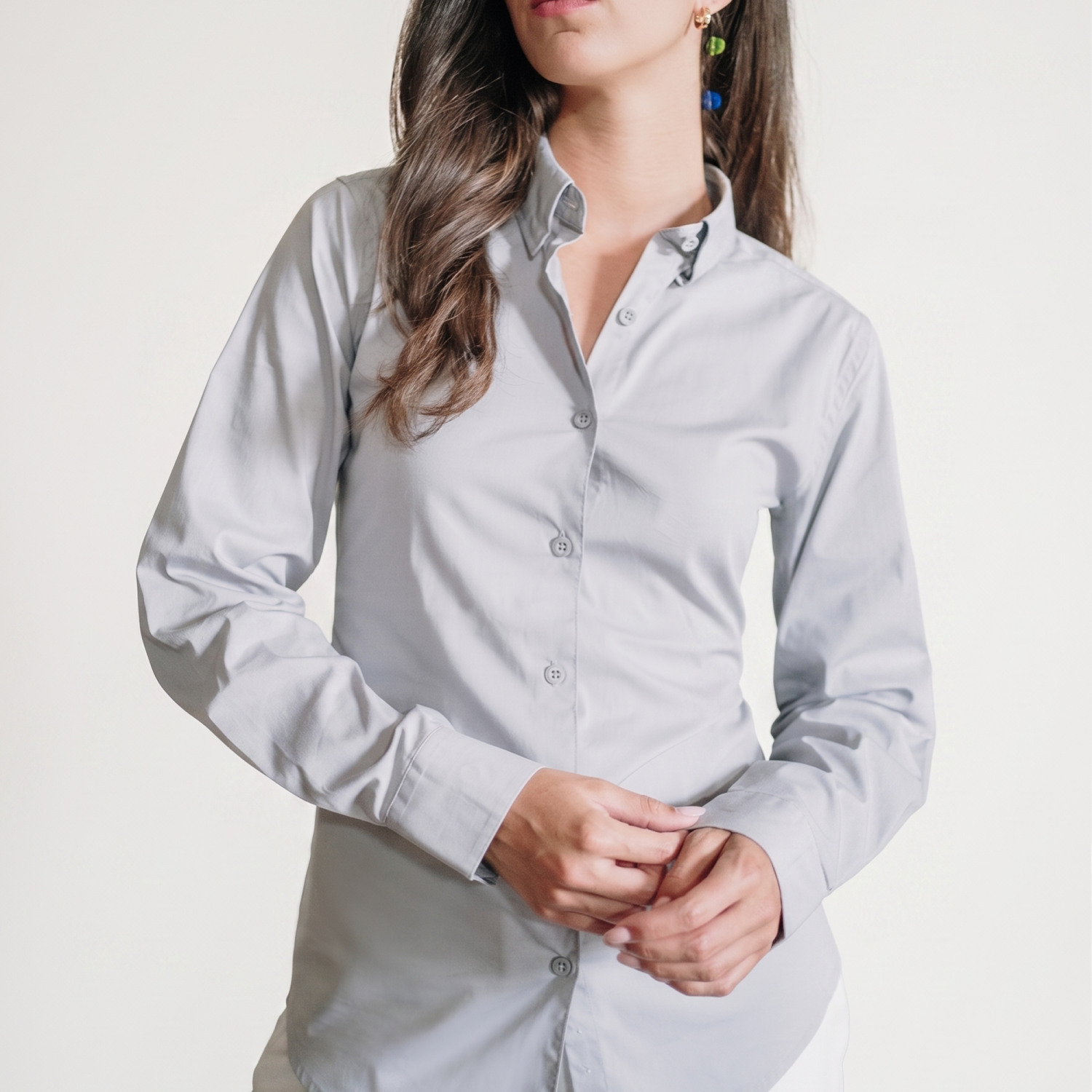 Th Clothes Paris women poplin shirt long sleeve