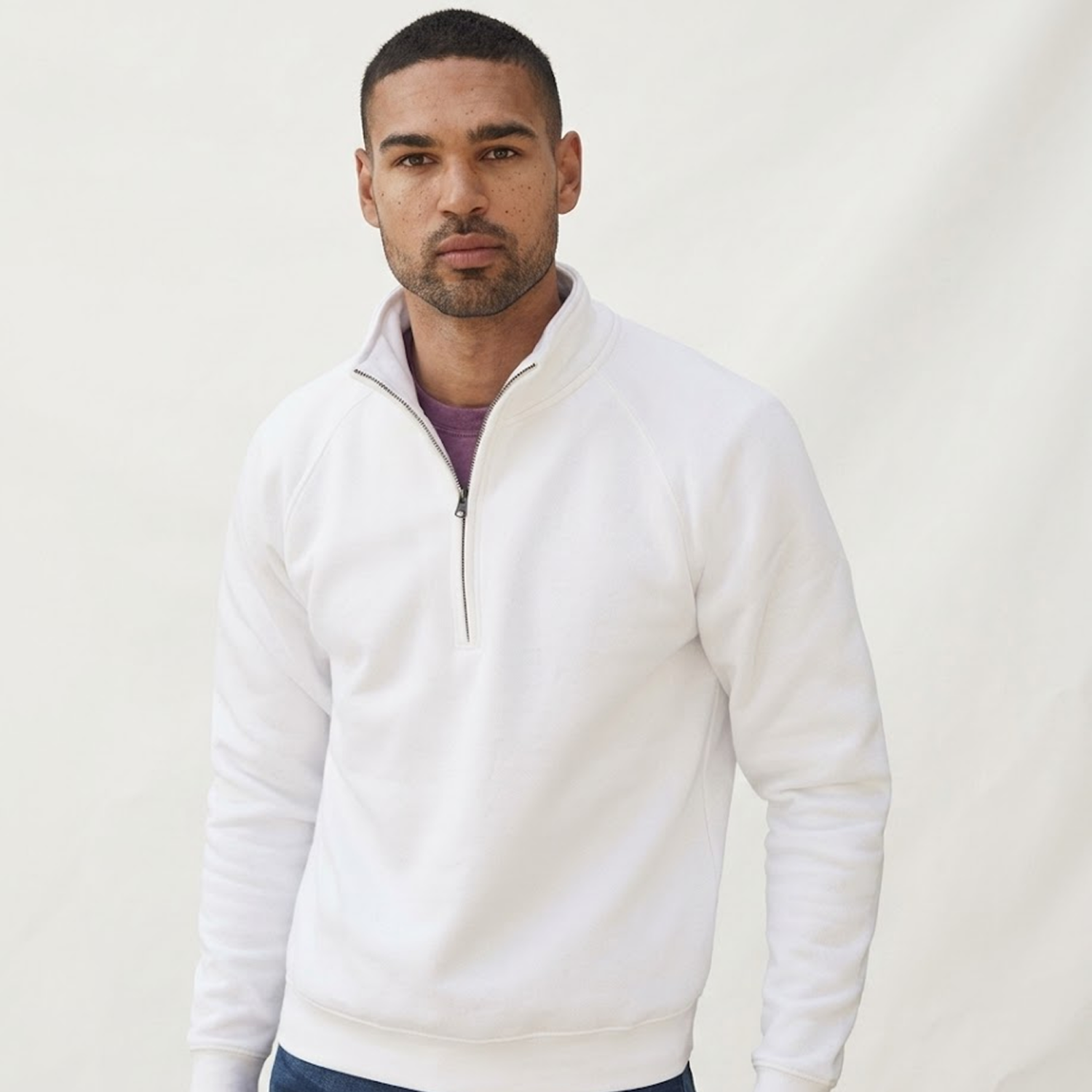 Fruit of the Loom Classic Zip Neck Sweater
