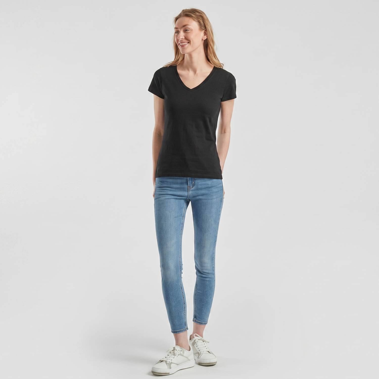Fruit of the Loom Lady-Fit Valueweight V-neck T-shirt