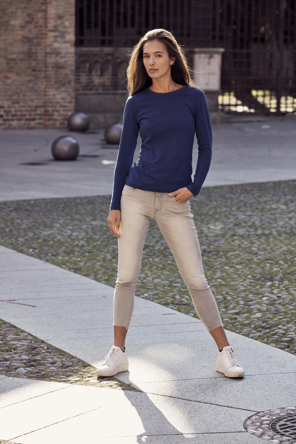 Clique Basic-T L/S Ladies Long sleeve ronde hals