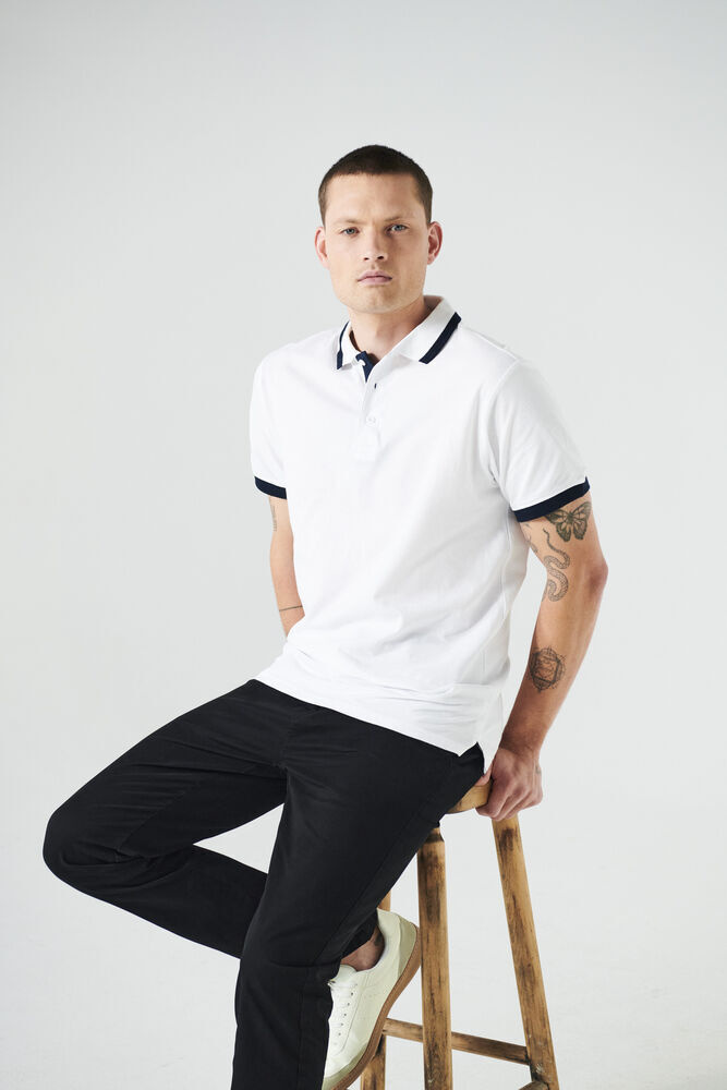 Clique Austin Men polo met contrasterende details