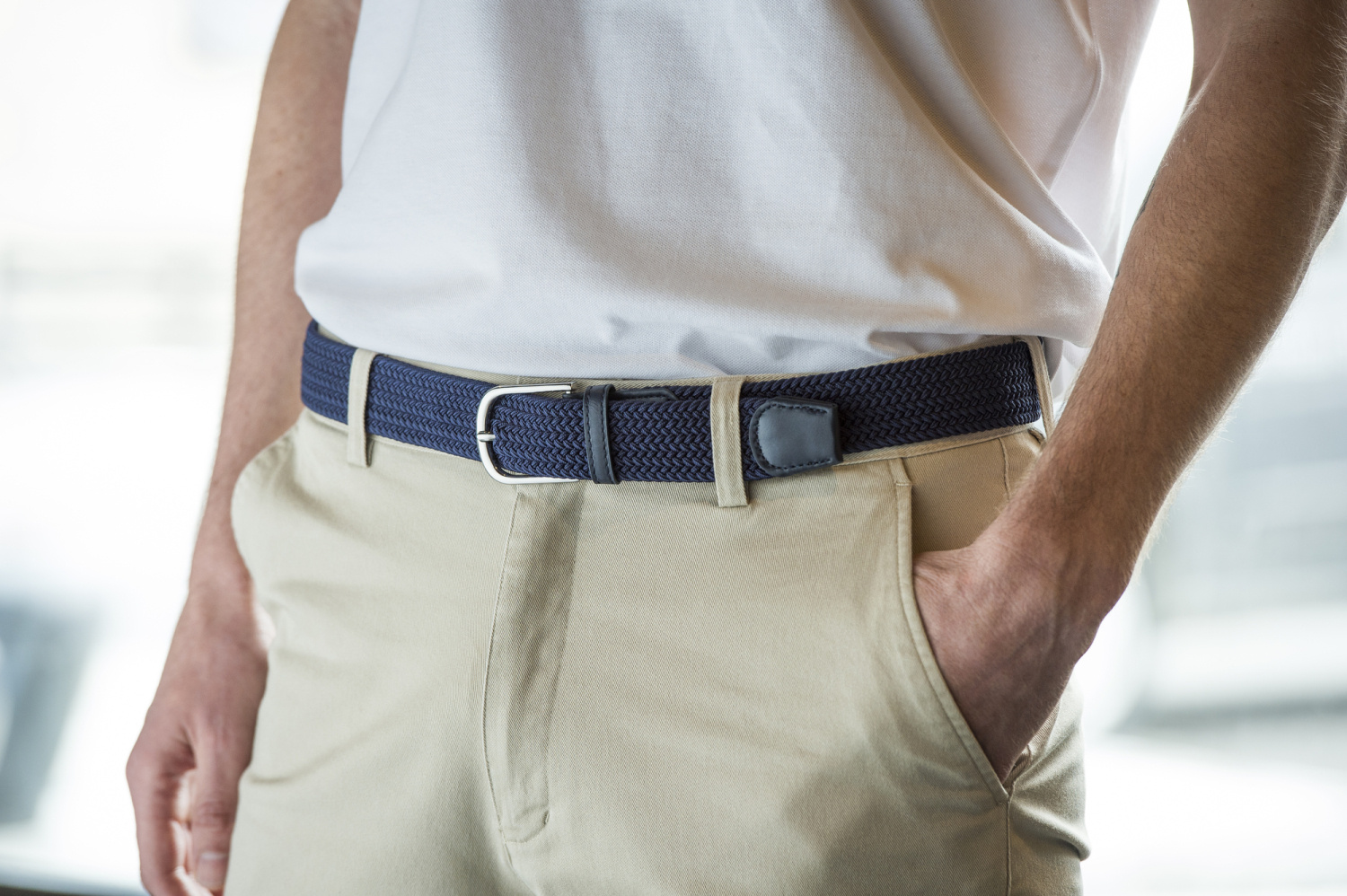 Clique Elastic belt unisex riem met metalen gesp
