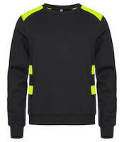 Clique ambition roundneck unisex sweater met contrasterende panelen