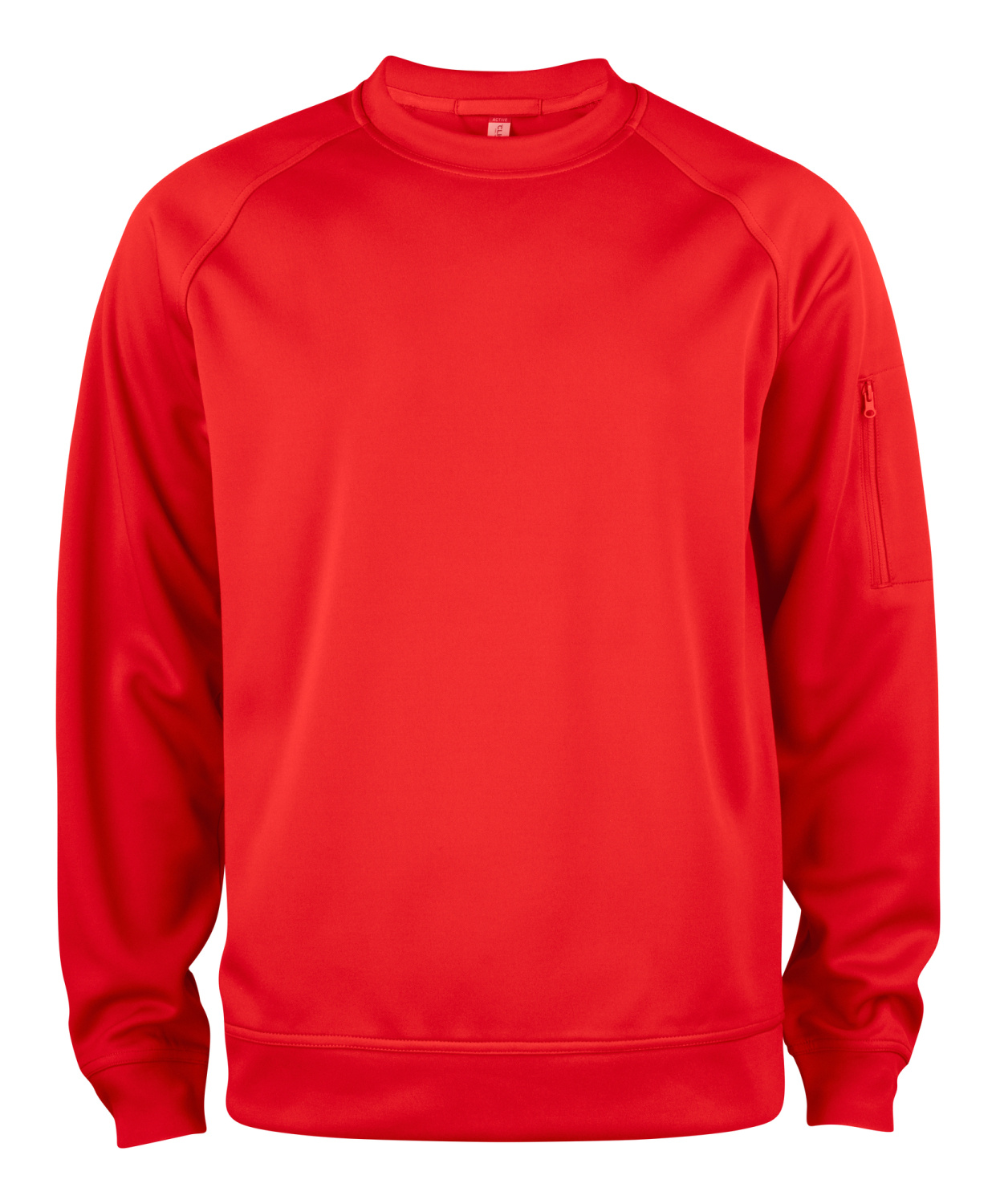 Clique Basic Active Roundneck unisex sweater met rits op de mouw