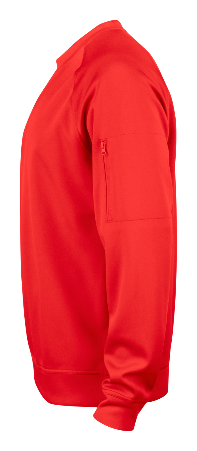 Clique Basic Active Roundneck unisex sweater met rits op de mouw