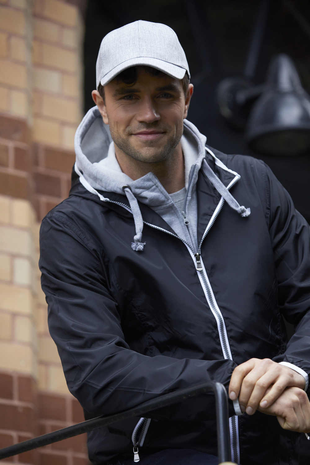 Clique Hardy Men windjack met contrasterende details