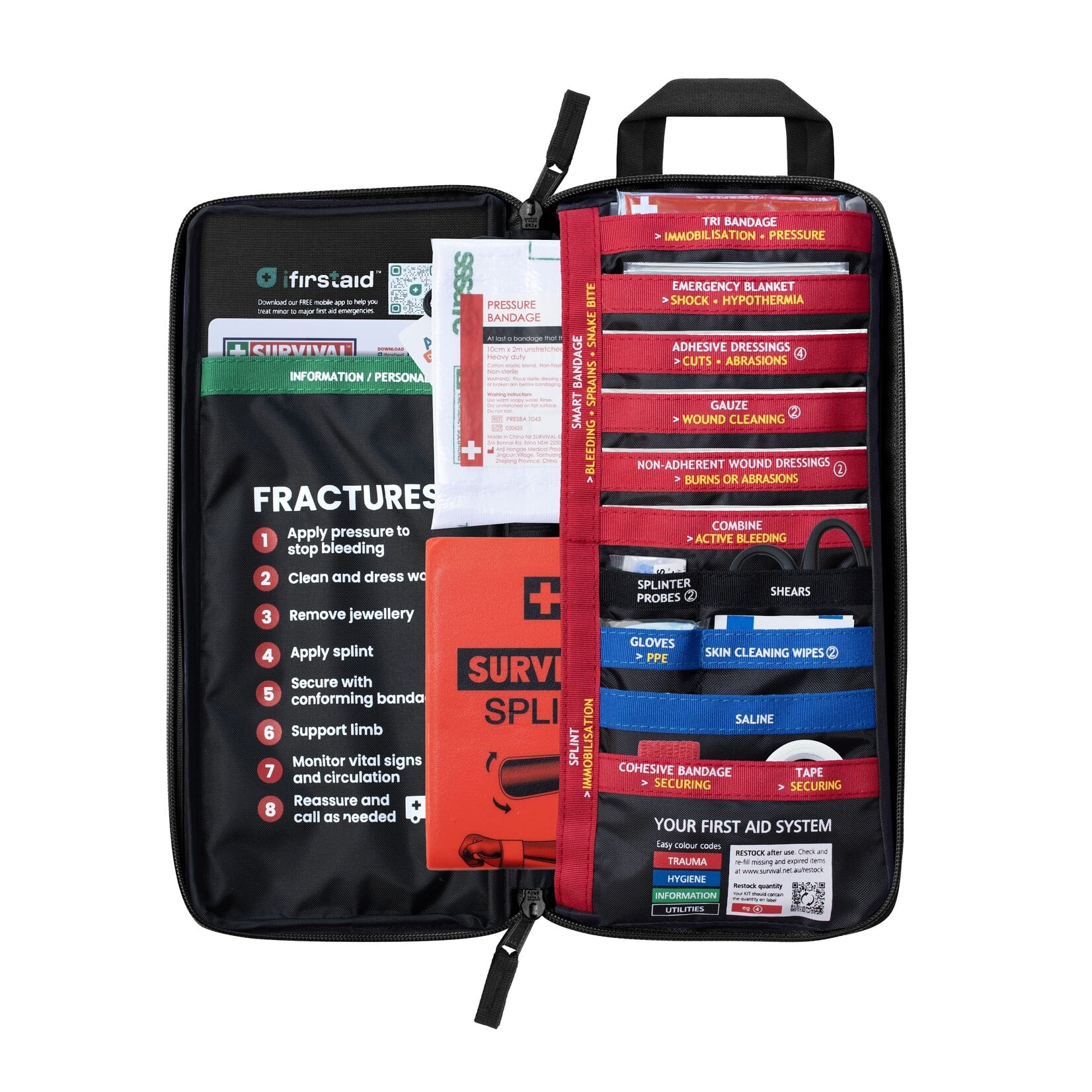 SURVIVAL Slimline First Aid Kit - Black