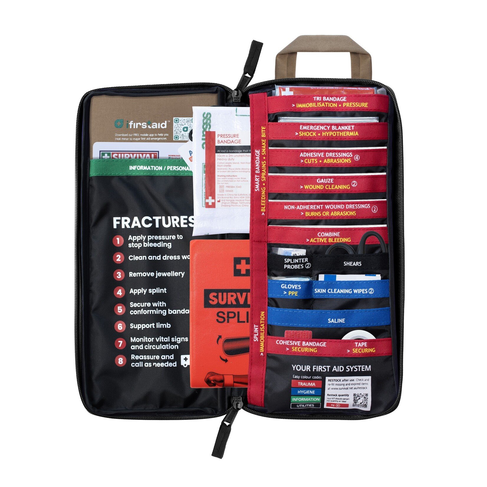 SURVIVAL Slimline First Aid Kit - Brown
