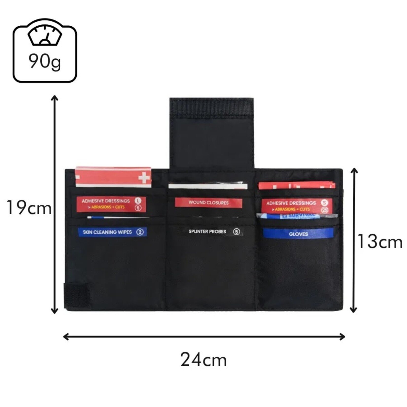 SURVIVAL Wallet 2.0 - Black First Aid Kit