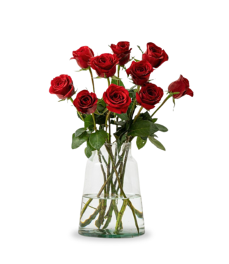 Florimo Fresh Flowers Verse rode rozen - PRIJSPAKKER - Lengte ± 70 centimeter - Per 10 stuks