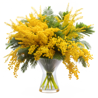 Florimo Fresh Flowers Frische Mimosa Acacia Mirandol | Länge 55 Zentimeter | Pro 350 Gramm