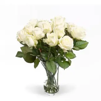 Florimo Fresh Flowers Verse witte rozen - EXCLUSIEF - Lengte ± 70 centimeter - Per 10 stuks