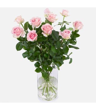 Florimo Fresh Flowers Verse roze rozen - PRIJSPAKKER - Lengte ± 60 centimeter - Per 10 stuks