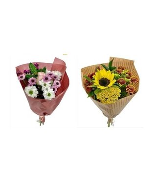 Florimo Fresh Flowers Boeket Brighten Up Small met 7 verse bloemen | Lengte 45 centimeter | Per boeket