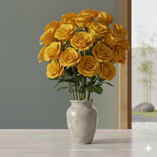 Florimo Fresh Flowers Frische gelbe Rosen – ANGEBOTSSCHLAGER – Länge ± 60 Zentimeter – Pro 10 Stück