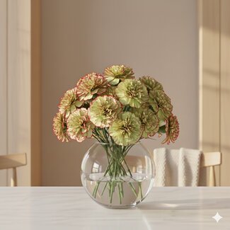 Florimo Fresh Flowers Groene Dianthus of Anjers | Lengte 70 centimeter | Dianthus Eminence | Per 20 verse bloemen