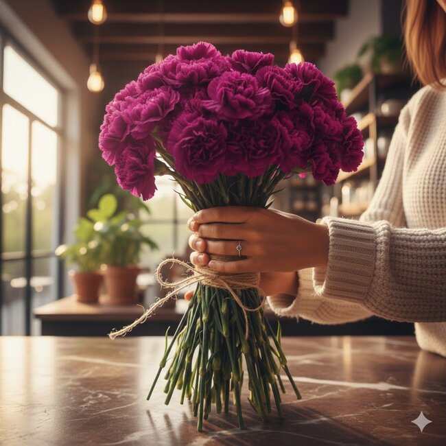 Paarse Dianthus of Anjers | Lengte 70 centimeter | Dianthus Hypnosis | Per 20 verse bloemen te bestellen