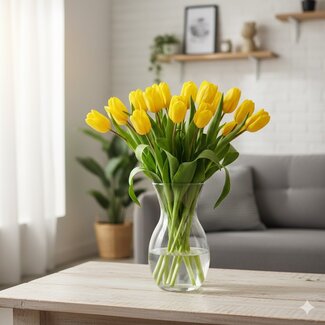 Florimo Fresh Flowers Frische Gelbe Tulpen | Tulipa | Länge ± 40 Zentimeter | Pro 10 Stück