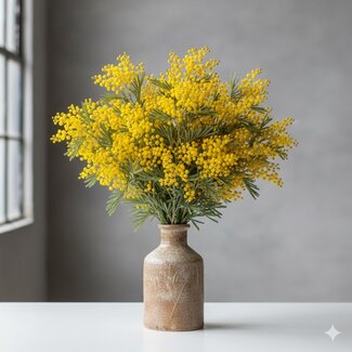 Florimo Fresh Flowers Frische Mimosa Acacia Mirandol | Länge 55 Zentimeter | Pro 350 Gramm