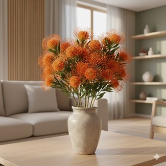 Florimo Fresh Flowers Fresh Nutans of Leucospermum Soleil | Length 40 centimeters | Yellow | Per 10 flowers