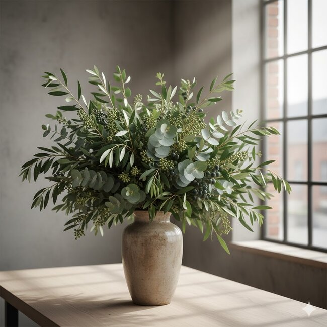 Fresh pack "Botanical Blend" | Length ± 70 centimeters | DIY bouquet with 50 fresh greenery stems