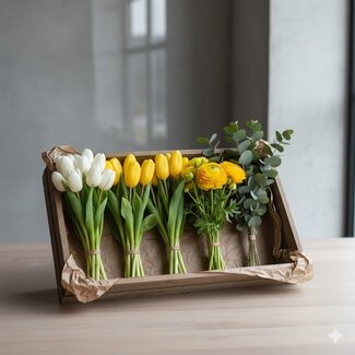 Florimo Fresh Flowers Fresh pack "Happy Easter" | Length ± 40 centimeters | DIY bouquet