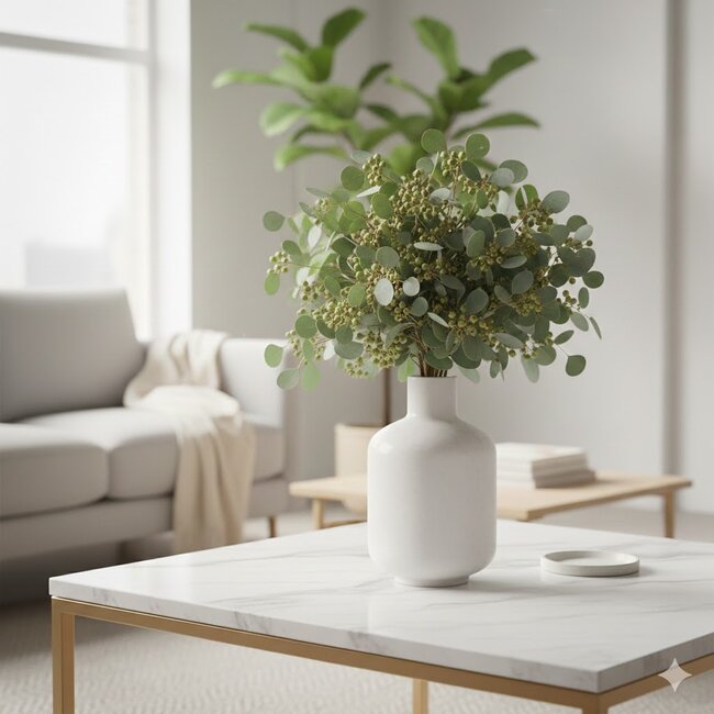 Verse Eucalyptus Populus met Bes | Lengte 65-70 centimeter | 350-400 gram | Per Bos te bestellen