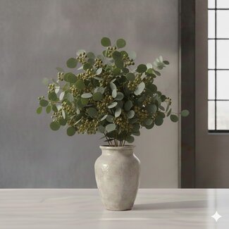 Florimo Fresh Flowers Frischer Eukalyptus Populus mit Beeren | Länge 65-70 cm | 350-400 gramm | Pro Bund