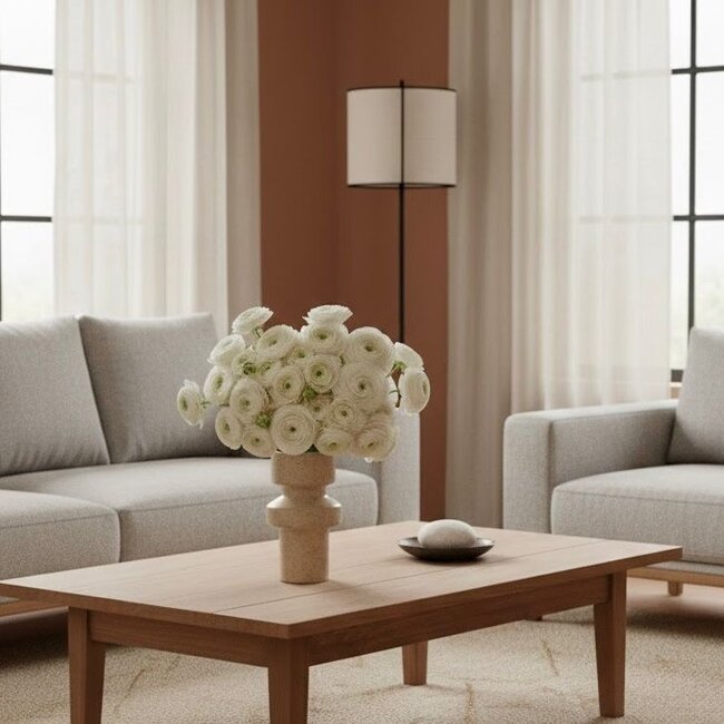 Frische Weiße Ranunkeln | Länge 40 Zentimeter | 10 Stiele | Per 10 Stiele zu bestellen