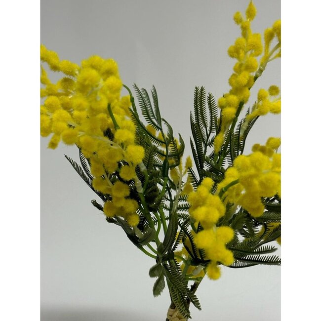 Artificial Mimosa Bunch Yellow | Silk Flowers | 42 cm tall | Available per piece