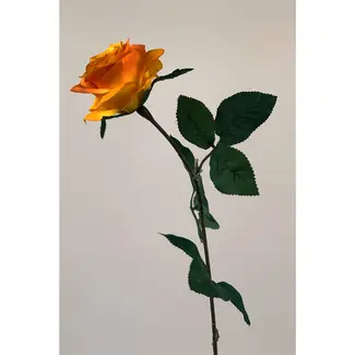 Florimo Fresh Flowers Zijden Roos | 66 cm | Oranje | Per stuk